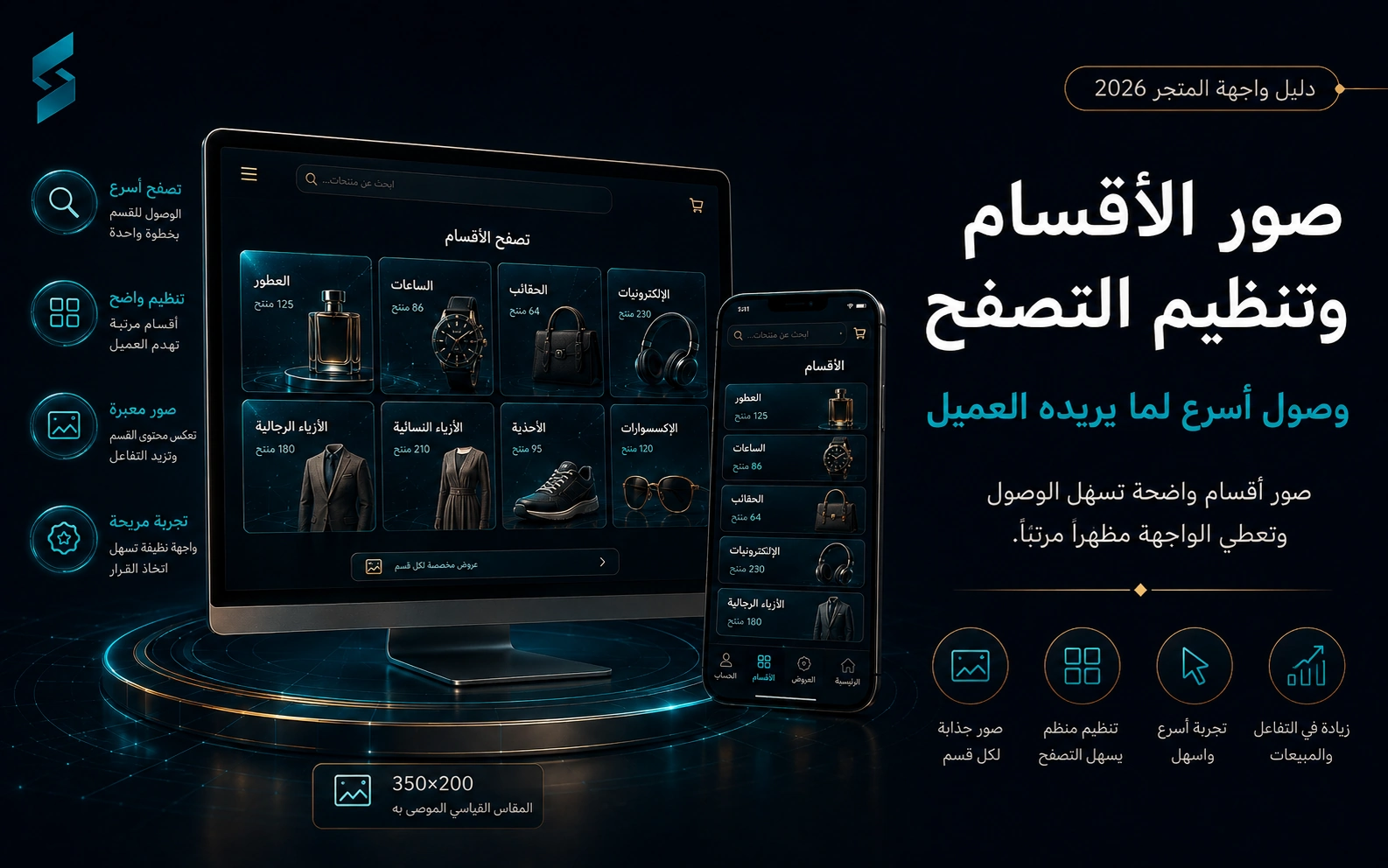 تصميم صور الأقسام المربعة للمتجر