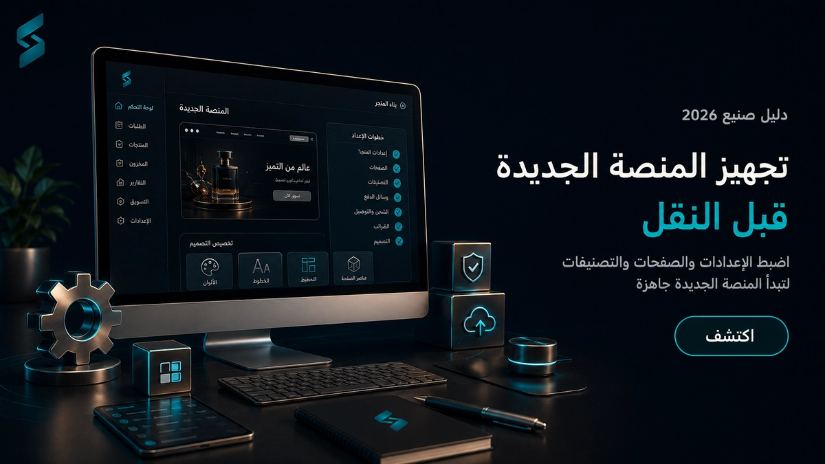 نقل متجر إلكتروني بين المنصات — تجهيز المنصة الجديدة قبل النقل