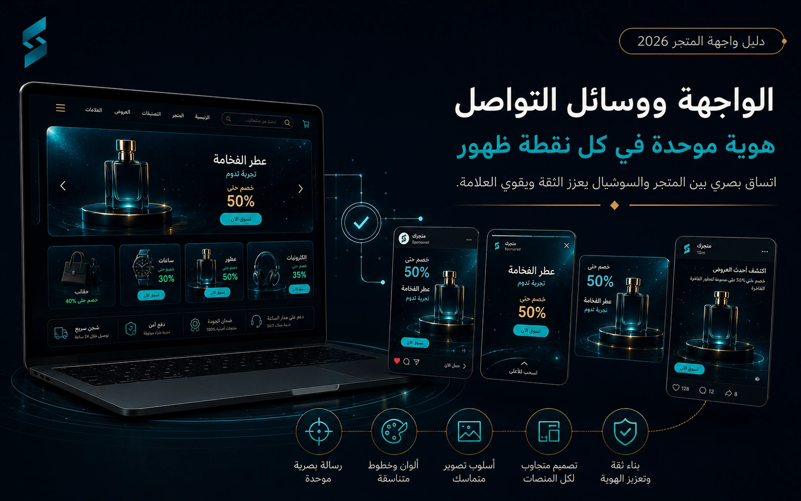 تصميم منشورات وإعلانات السوشيال ميديا