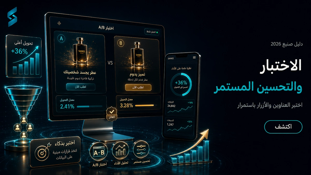 تصميم صفحة هبوط عالية التحويل — الاختبار والتحسين المستمر