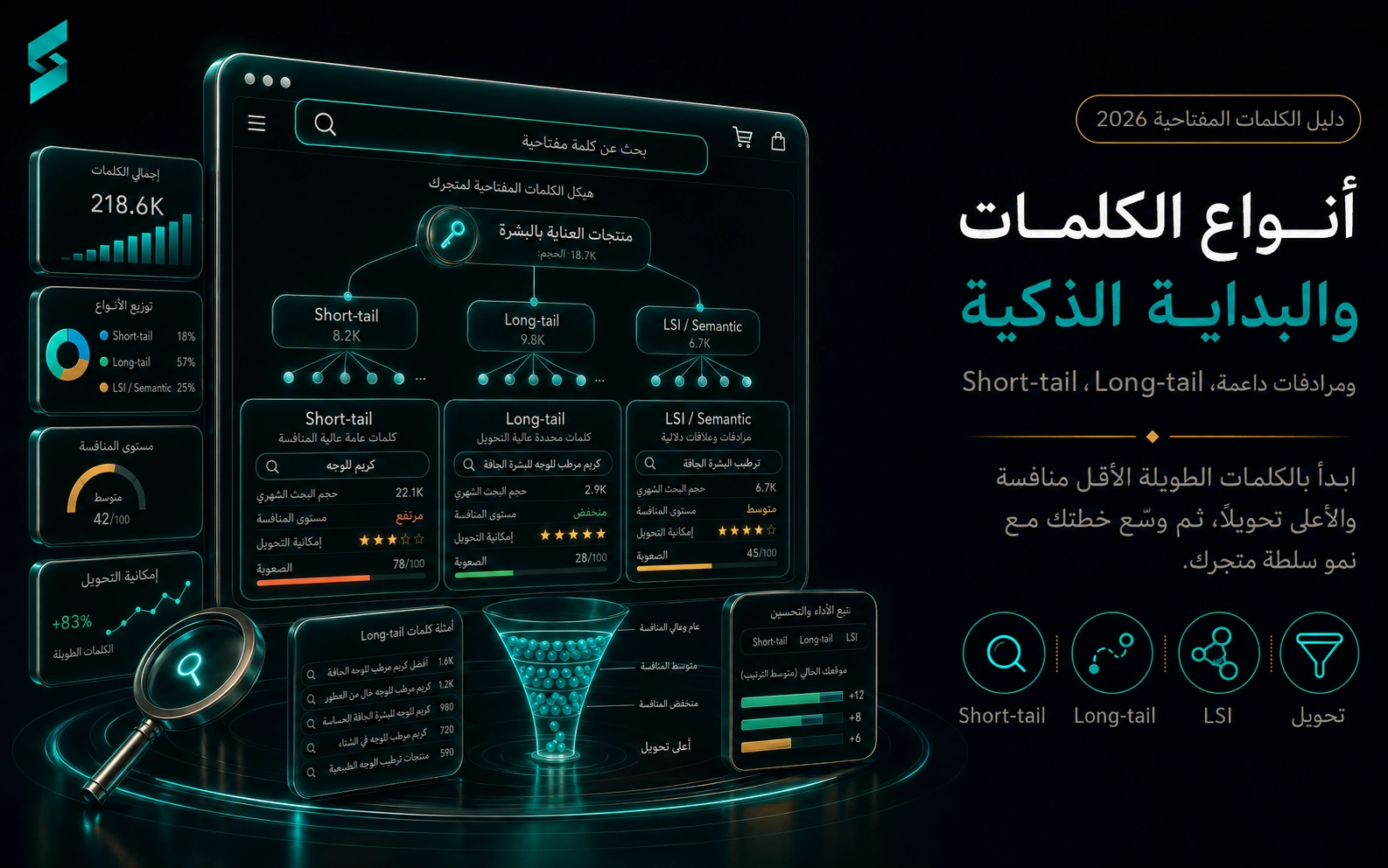أنواع الكلمات المفتاحية للمتاجر